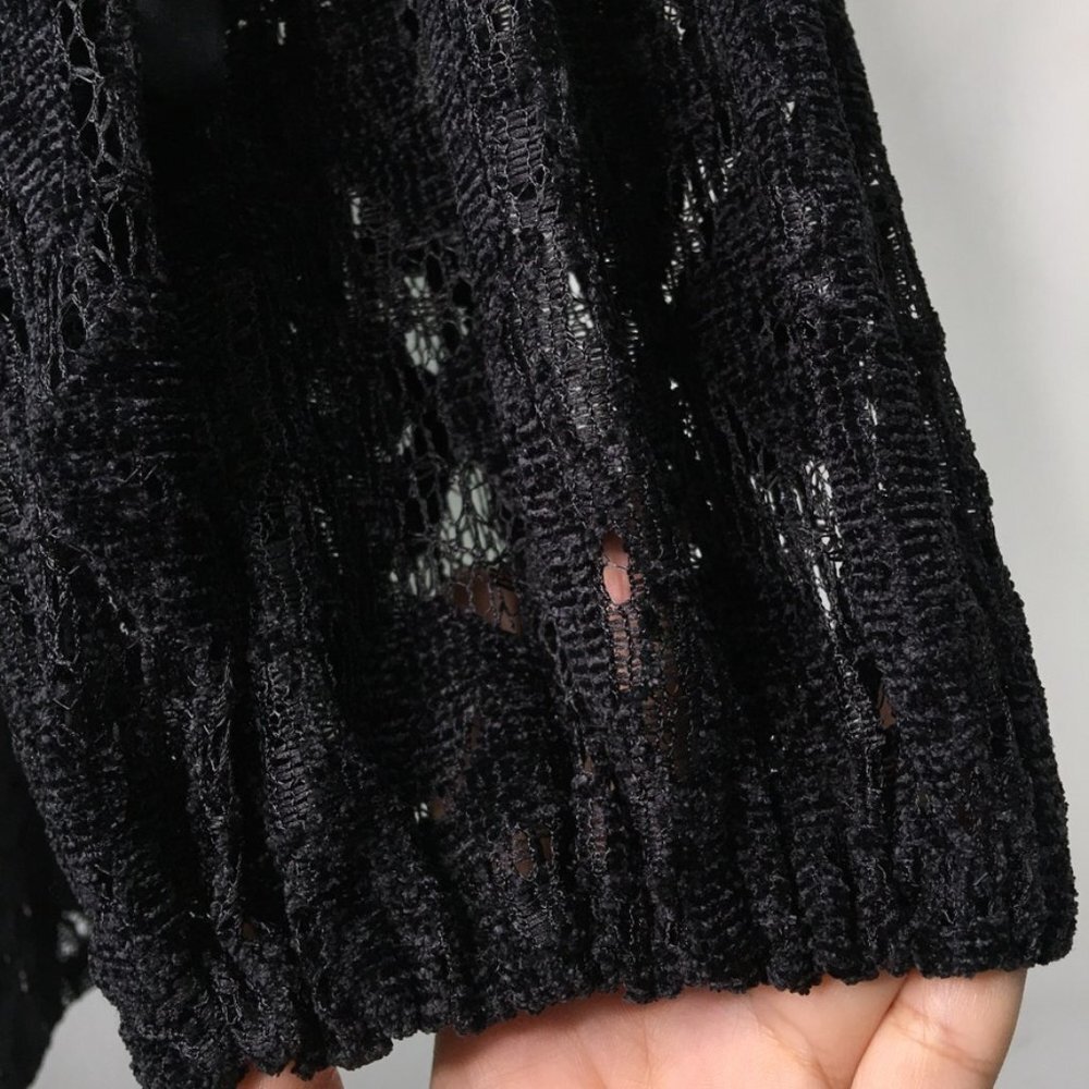 New Free People Women's Black Boho Lace Long Sleeve Dress Size Small - Picture 9 of 15